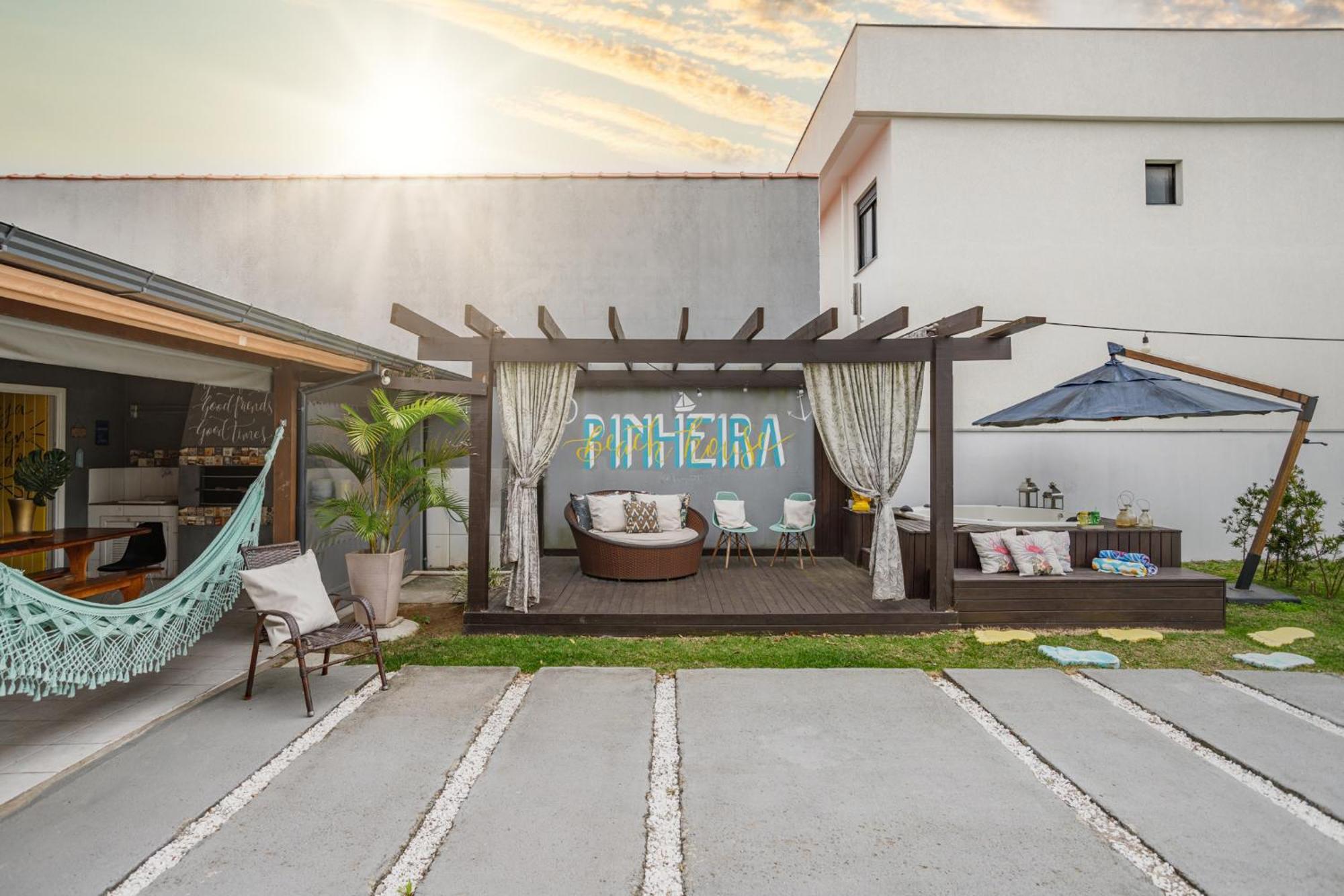 Pinheira Beach House Com Jacuzzi Villa Palhoça Eksteriør bilde
